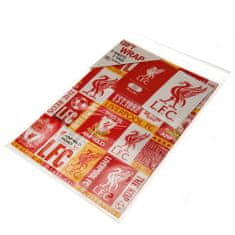 FotbalFans Dárkový Papír Liverpool FC, 2x 70x50cm, 2x dárkové karty