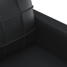 Vidaxl 4dílná sedací souprava s polštáři černá umělá kůže