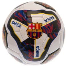 FotbalFans Fotbalový Míč FC Barcelona, Bílá a Černá, 26 panelů, Vel. 5