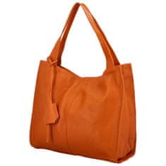 Delami Vera Pelle Luxusní kožená kabelka Vera, tmavě oranžová