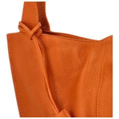 Delami Vera Pelle Luxusní kožená kabelka Vera, tmavě oranžová