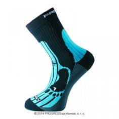 Progress Ponožky MERINO turistické černo/modré - 6-8