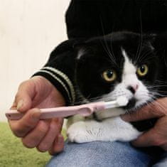 Japan Premium Japan Premium Pet Anatomický zubní kartáček s pohyblivým tělem. Dodává se s náhradním blokem. Pro kočky
