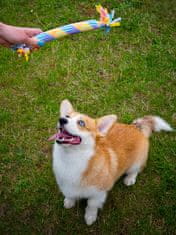 Japan Premium Extra pevná provazová hračka v podobě dlouhé klobásy na čištění zubů. Pro psy všech plemen