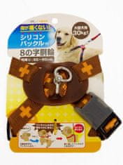 Japan Premium Postroj "Snadné nasazení" s mechanismem proti kroucení a silikonovým zapínáním pro psy. Velikost L. Hnědá