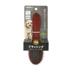 Japan Premium Masážní kartáč s řídkými zoubky s funkcí jemného působení na kůži psů. Velikost S
