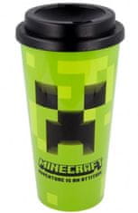 CurePink Plastový cestovní hrnek Minecraft: Creeper (objem 520 ml)