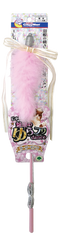 Japan Premium Teaser "Růžová balerína se stuhami" s přírodním peřím a rolničkou pro kočky