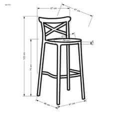 Halmar Barová židle H111 černá