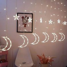 ModernHome Vánoční světelný LED řetěz Luna Stars 400 cm studený bílý