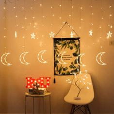 ModernHome Vánoční světelný LED řetěz Luna Stars 400 cm teplý bílý