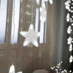 ModernHome Vánoční světelný LED řetěz Stars 400 cm studená bílá