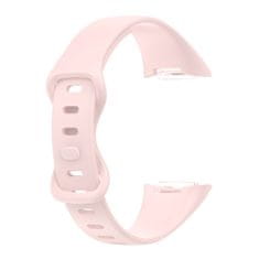 Drakero Silikonový pásek pro Fitbit Charge 5 světle růžový