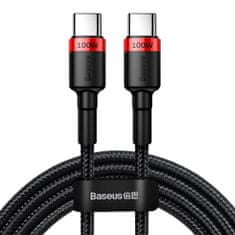 BASEUS Datový kabel Baseus Cafule USB-C to USB-C Baseus Cafule, 100W, 2m černý/červený