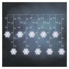 Emos LED vánoční závěs – vločky, 135x50 cm, vnitřní, studená bílá