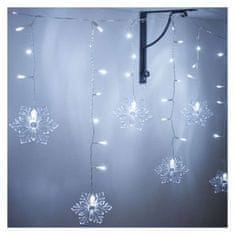 Emos LED vánoční závěs – vločky, 135x50 cm, vnitřní, studená bílá
