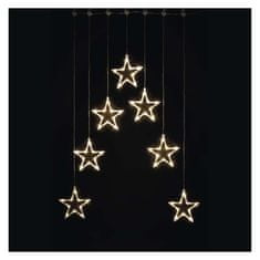 Emos LED vánoční závěs – 7 hvězd, 67x125 cm, vnitřní, teplá bílá