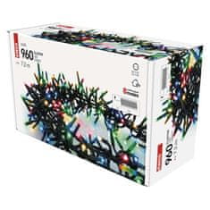 Emos LED vánoční řetěz – ježek, 7,2 m, venkovní i vnitřní, multicolor, programy