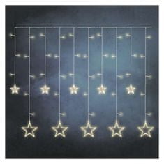 Emos LED vánoční závěs – hvězdy, 185x105 cm, vnitřní, teplá bílá