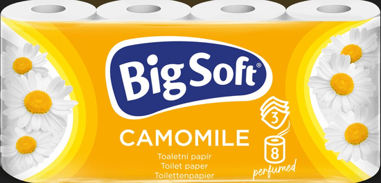 Big Soft Big Soft toaletní papír s vůní heřmánku 3-vrstvý 8 ks