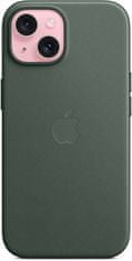 Apple kryt z tkaniny FineWoven s MagSafe na iPhone 15, listově zelená