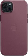 Apple kryt z tkaniny FineWoven s MagSafe na iPhone 15 Plus, morušově rudá