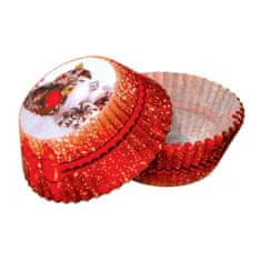 Alvarak Cukrářské košíčky - vánoční - červené ozdoby - 50ks