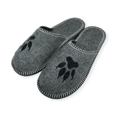 NOWO Pánské šedé plstěné pantofle s drápky r. 43