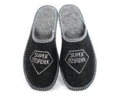 NOWO Pánské plstěné pantofle černé super grandpa r. 44