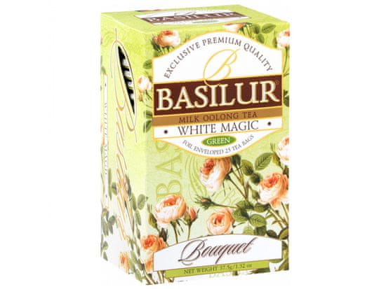 Basilur BASILUR White Magic - Zelený polofermentovaný čaj oolong s mléčným aroma, 25x1,5g
