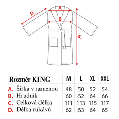 FARO Textil Pánský fleecový župan COMFORT KING vel. XL tmavě šedý