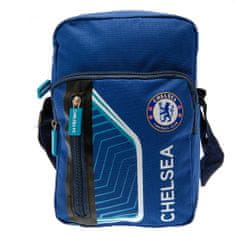 FotbalFans Batůžek Chelsea FC přes rameno, modrý, 3 kapsy, zip