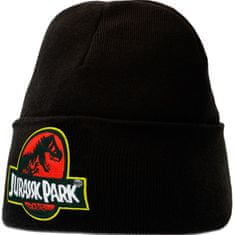 CurePink Zimní čepice Jurassic Park|Jurský park: Logo (univerzální)