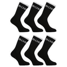 BOSS 6PACK ponožky vysoké černé (50510168 001) - velikost M