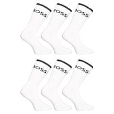 BOSS 6PACK ponožky vysoké bílé (50510168 100) - velikost M