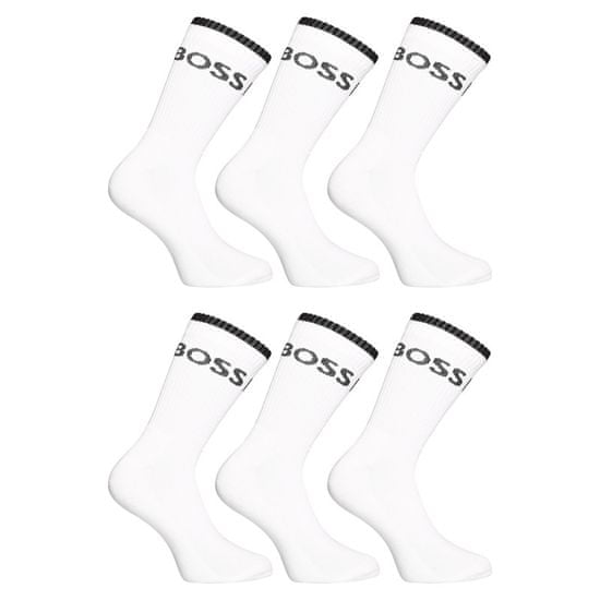 BOSS 6PACK ponožky vysoké bílé (50510168 100)