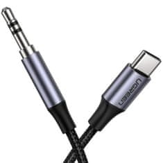 Ugreen – Adaptér zvukového kabelu – Typ C pro jack 3,5 mm – 1 m – Tmavě šedá KP28080