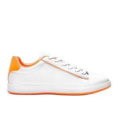 Bílé dámské neonově oranžové tenisky Carol velikost 38