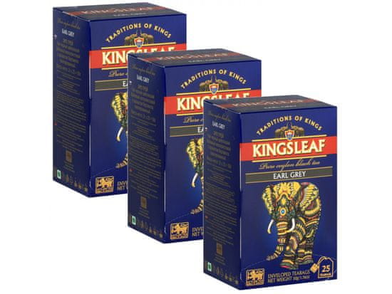 Kingsleeve KINGSLEAF - Cejlonský černý čaj s vůní bergamotu, 50x2g