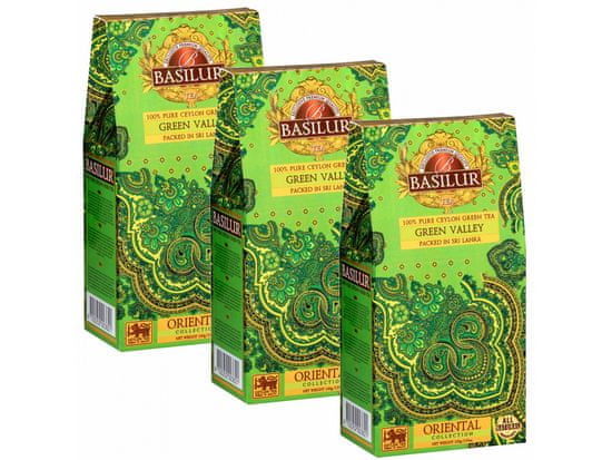 Basilur BASILUR - Green Valley, Vysokohorský zelený čaj ze Srí Lanky, 100g