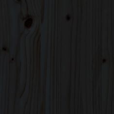 shumee Psací stůl černý 140 x 50 x 75 cm masivní borové dřevo