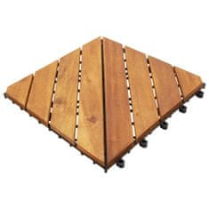 Petromila Terasové dlaždice 30 ks hnědé 30 x 30 cm masivní akáciové dřevo
