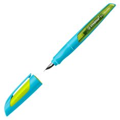 Stabilo Plnicí pero se standardním hrotem M - STABILO EASYbuddy FRESH EDITION světle modrá/limetková - vč. bombičky s modrým zmizíkovatelným inkoustem
