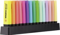 Stabilo Zvýrazňovač - STABILO BOSS ORIGINAL - 15 ks deskset - 9 neonových a 6 pastelových barev