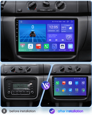 Ossuret 2GB Autorádio Škoda Fabia II 2 2007 2008 2009 - 2014 Apple CarPlay + Android Auto s GPS navigací, WIFI, USB, Bluetooth - Handsfree, 2din rádio ŠKODA FABIA 2. GENERACE II