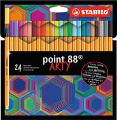 Stabilo Jemný liner - STABILO point 88 - ARTY - 24 ks sada - 24 různých barev