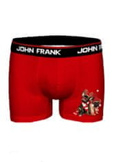 John Frank Pánské boxerky JFBD40-CH-FRIENDS, Červená, XL