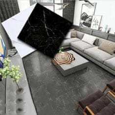 HOME & MARKER® Samolepky na zeď a Samolepky Na podlahu ve tvaru Mramorové Dlaždice, Samolepící dlaždice na podlahu (5ks, 30x30cm) | INSTALAY Černá