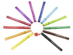Stabilo Vláknový fix s kroužkem na víčka - STABILO Cappi - 12 ks sada - 12 různých barev
