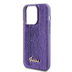 Guess Zadní kryt Sequin Script Logo pro iPhone 14 Pro Max Purple